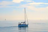 sailboat, lake constance, haze, langenargen, sailboat, sailboat, sailboat, sailboat, sailboat